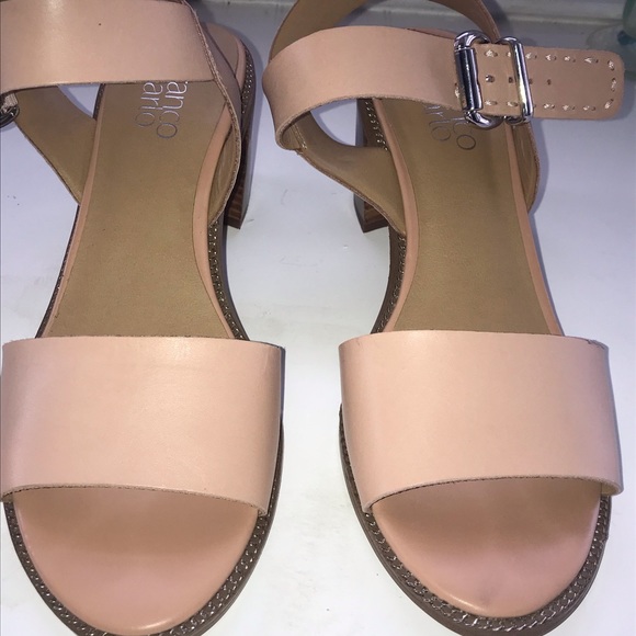 Franco Sarto Shoes - Franco Sarta Havana Block Heel Dress Sandals Nude